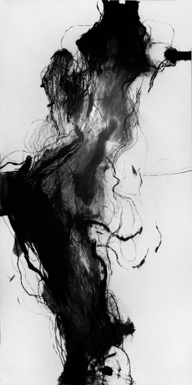 Novum ens R VI | coal on paper | 300×150 cm | 2015